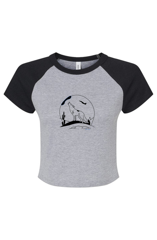 Coyote Micro Rib Raglan Baby Tee